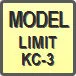 Piktogram - Model: Limit KC-3